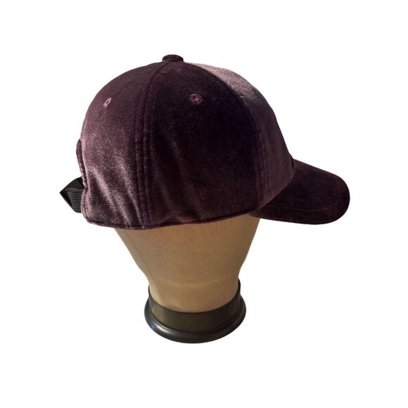 Rag & Bone Women's Purple Velvet Addison Baseball Cap, OSFM, Adjustable Preppy - Picture 3 of 5